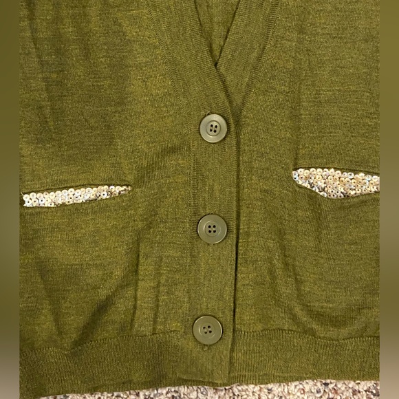 Loft size small cardigan sweater in olive green gray color. - Picture 5 of 7